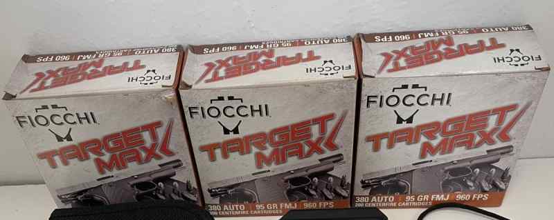 600 Rounds of 380AUTO - Fiocchi Target Max 95gr