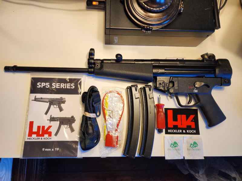 HK SP5L 16&quot; inch barrel 9mm (New/Unfired)