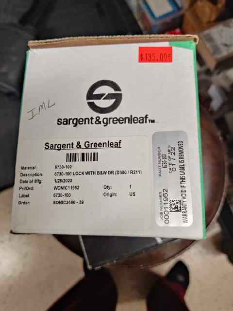 Sargent &amp; Greenleaf Group 2 Manual Dial Lock