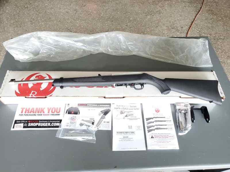 Ruger 10/22 LR Model 1256 Stainless Steel - New