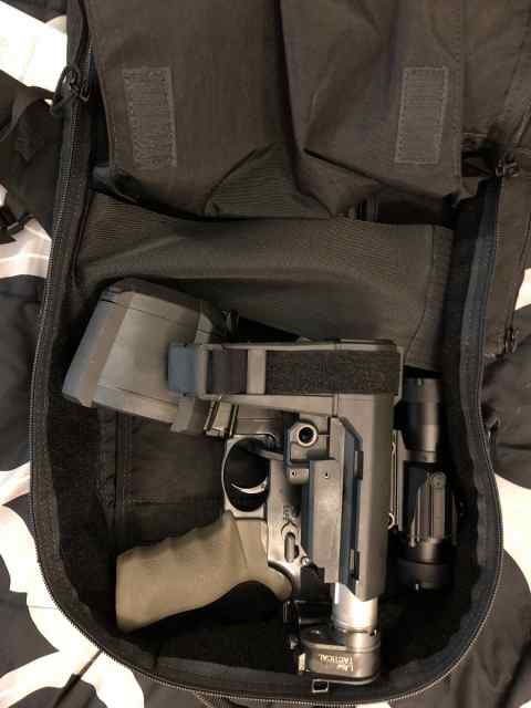 Folding AR 15 Pistol backpack gun