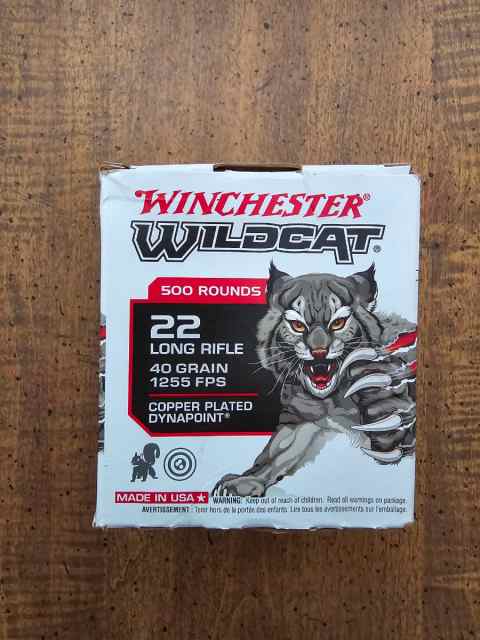 .22lr Winchester Wildcat 500 Rounds