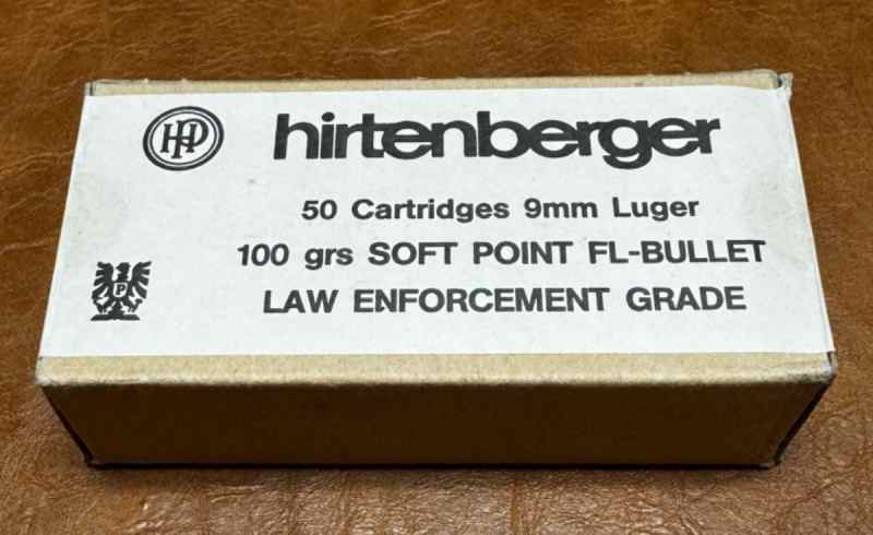 Hirtenberger 9mm +P+ 50rds. Very Rare Find Trade