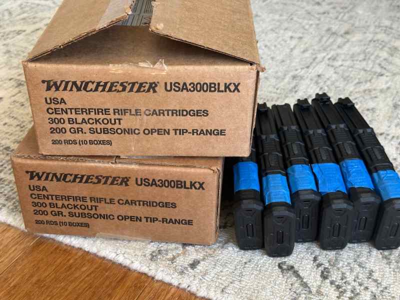 300 Blackout(Subsonic) Ammo with 6 30rnd PMAGS