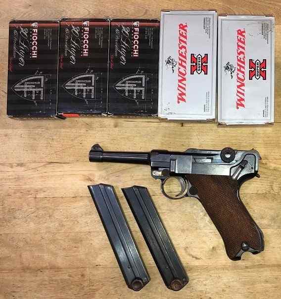 German Luger 1923 w/ 2 Mags &amp; Ammo .30 Luger