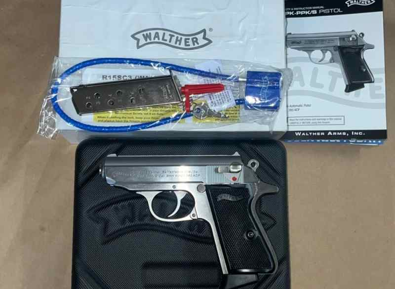 Walther PPK/S 380ACP 380ACP Stainless Steel DA/SA 