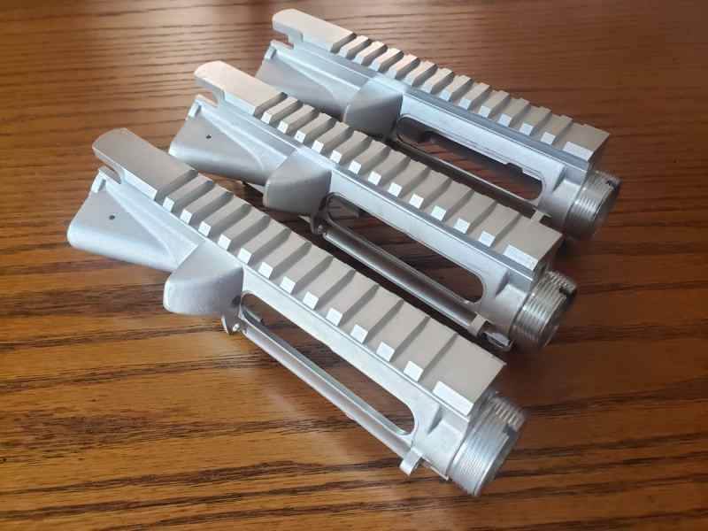 Three New AR 15 M4 Upper Receivers machined Naked