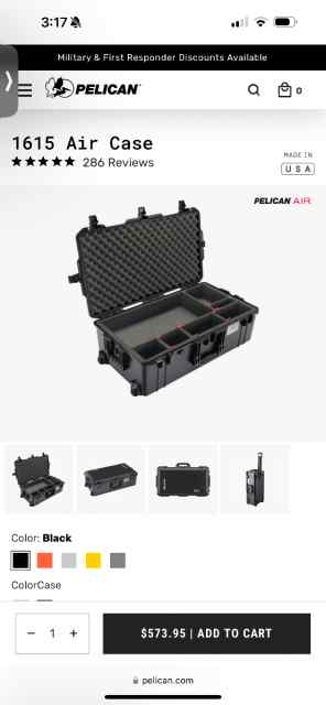 Pelican 1615 air case Sale or Trade