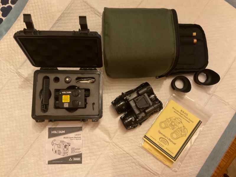 Harris binocular NVG &amp; Holosun laser sight system 