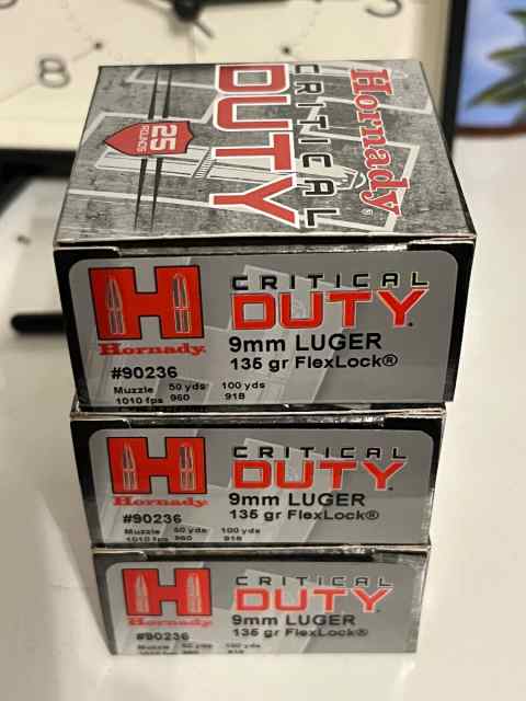 Hornady Critical Duty 9mm for sale/trade 75 rounds