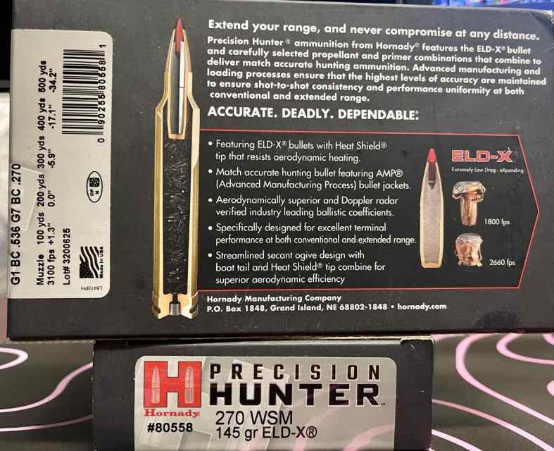 HORNADY HUNTER PRECISION .270 WSM