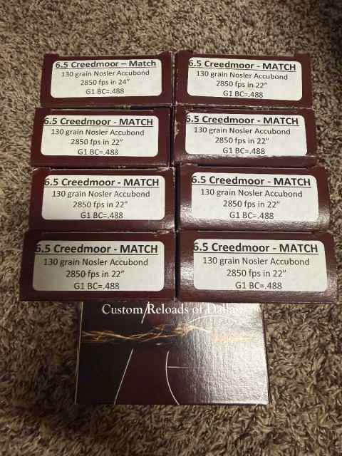 6.5 Creedmoor 130g nosler accubond 300rnds