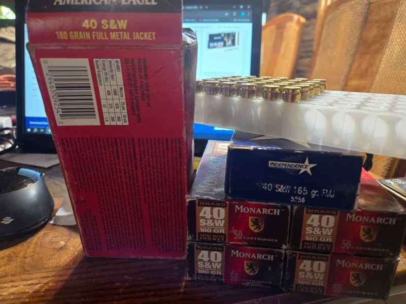 280 rounds 40 S&amp;W FMJ all brass cases - Royse City