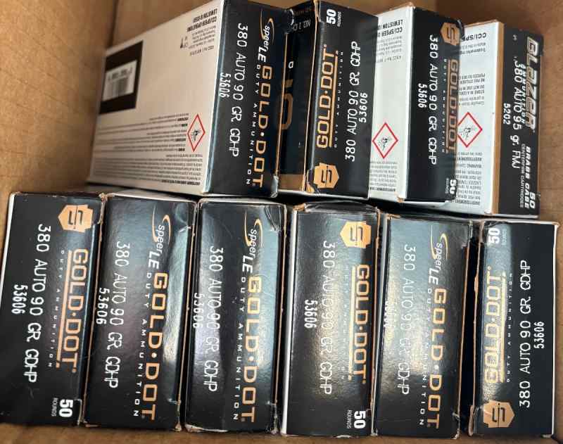 Gold Dot 380 Auto 90 gr GDHP&amp; Blazer480 Auto 