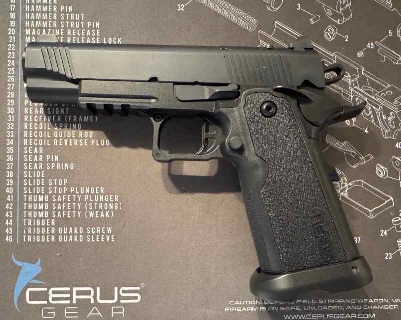 Tisas 1911 DS 9mm Carry Wilson Upgrades with Optic