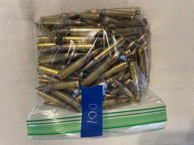 M855 (Green Tip) - 556 ammo AR - 100 round packs