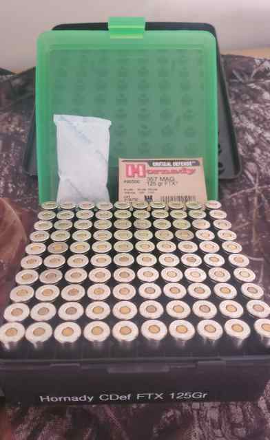 Hornady Critical Def 357 Magum 125 GR FTX 100 RDS