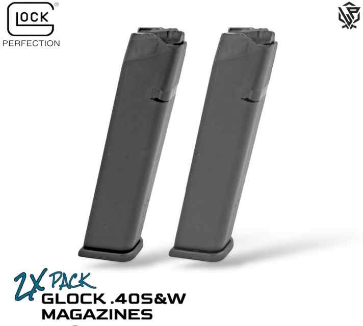 2XPk OEM GLOCK .40S&amp;W 22RD Magazines