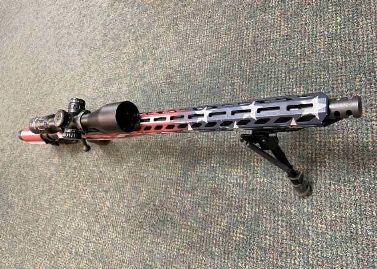 Howa 1500 Red, White, and Blue Distressed Cerakote