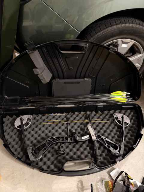 Diamond Edge SB-1 Compound Bow with Case, Targets