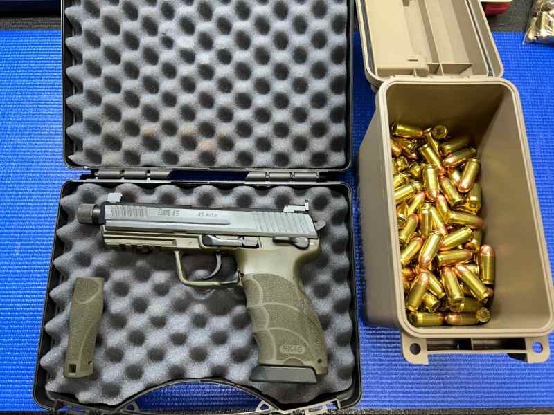 HK 45 Tactical Suppresser ready with Ammo-HK45