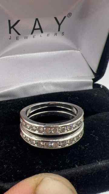 10k White Gold Natural Diamond Wedding Anniversary