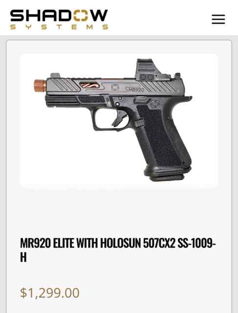 Shadow Systems MR920 elite with Holosun extra mags