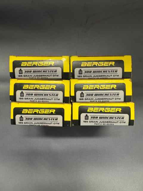 .308win 6 boxes of Berger 185gr Juggernaut OTM