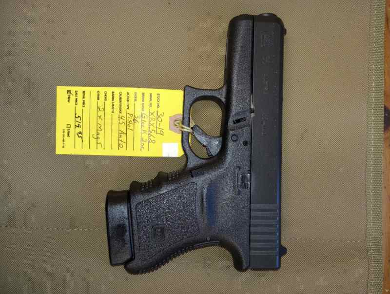 GLOCK MODEL 36 .45auto 2xMAGS &quot;NIB&quot;