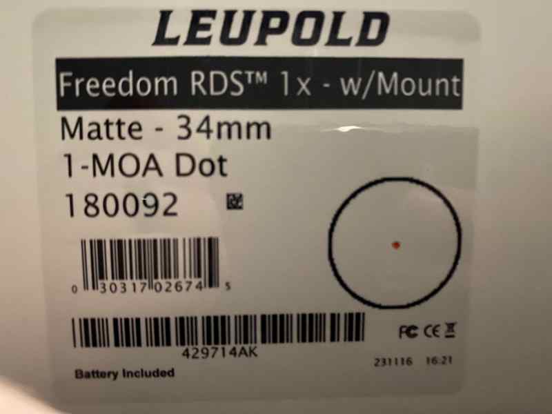 leupold freedom rds red dot