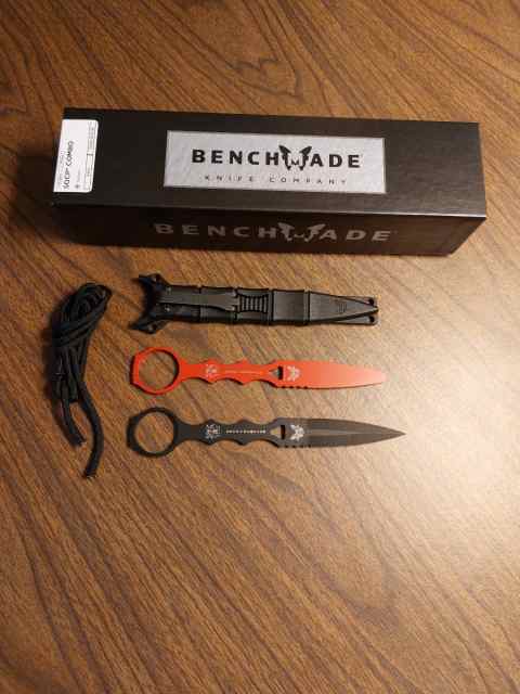 BENCHMADE SOCP DAGGER COMBO W/TRAINER BLACK SHEATH