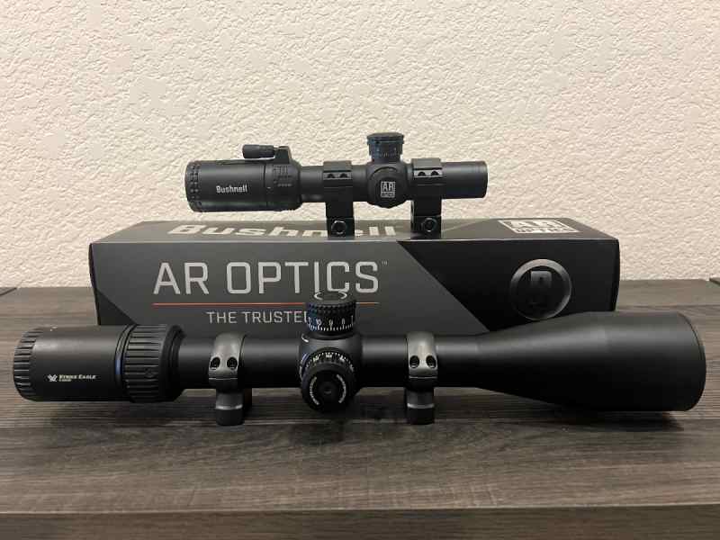 Vortex Strike Eagle 4-24x50 &amp; Bushnell 1-4x LPVO