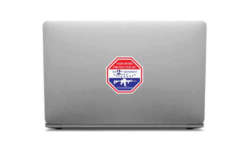 NI428 This Home is Protected By the 2nd Amendment Decal 5-Inches By 5-Inches-02.jpg