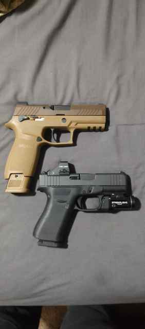 Glock 43x and Sig Sauer P320 M18 FS/FT