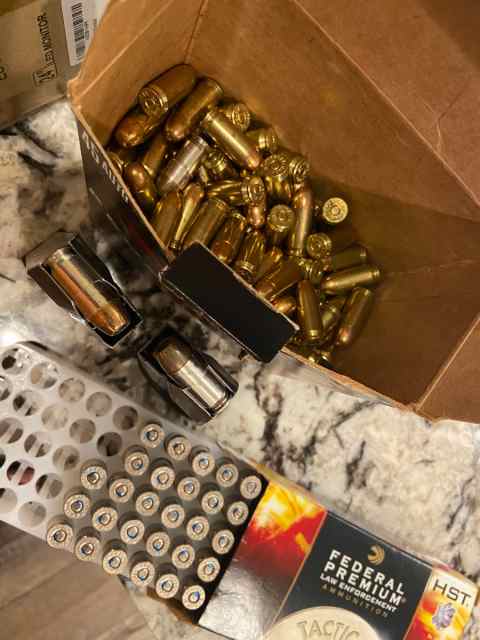 45 ammo 172 rounds range, 2 clips and Hollow Point
