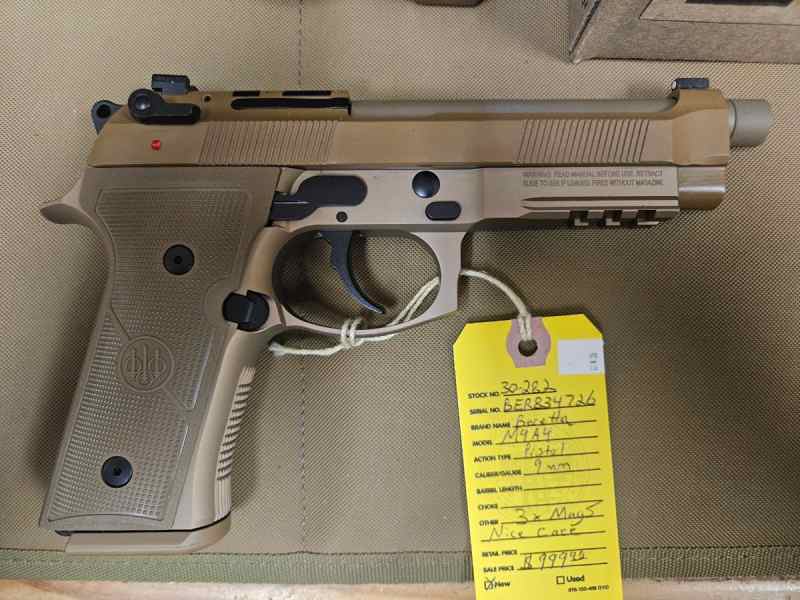BERETTA M9A4 9MM 3xMAGS W/EXTRAS "NIB" OPTIC CUT