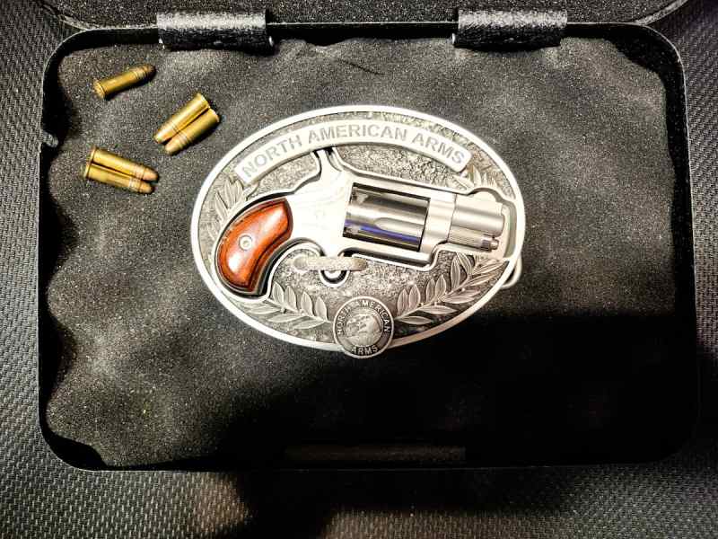 NAA MINI REVOLVER 22LR WITH NAA BELT BUCKLE