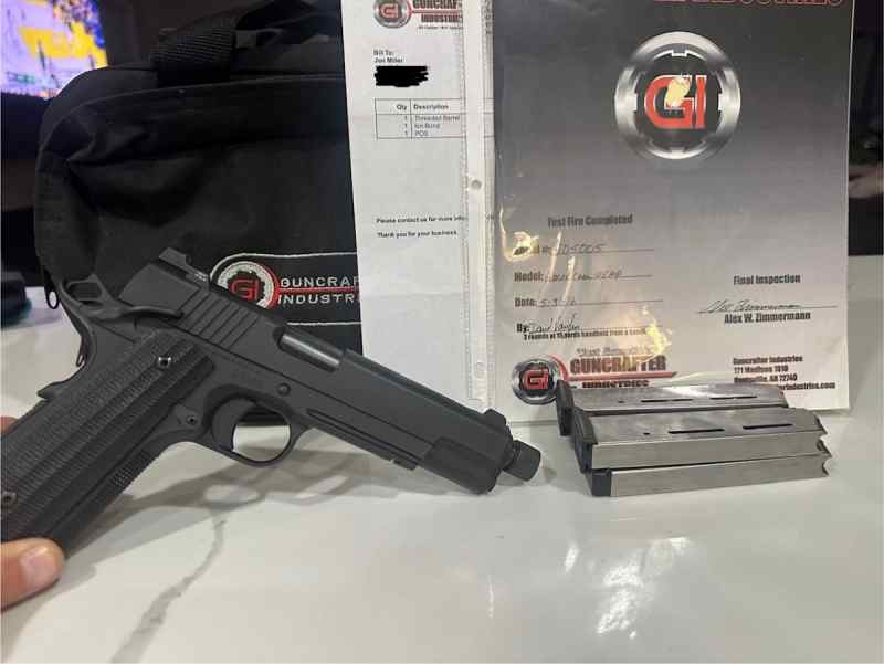 Guncrafter Industries Threaded American 1911 45ACP