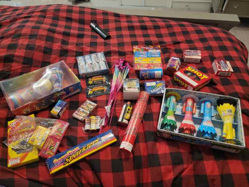 Bunch of Fireworks smaller good for kids