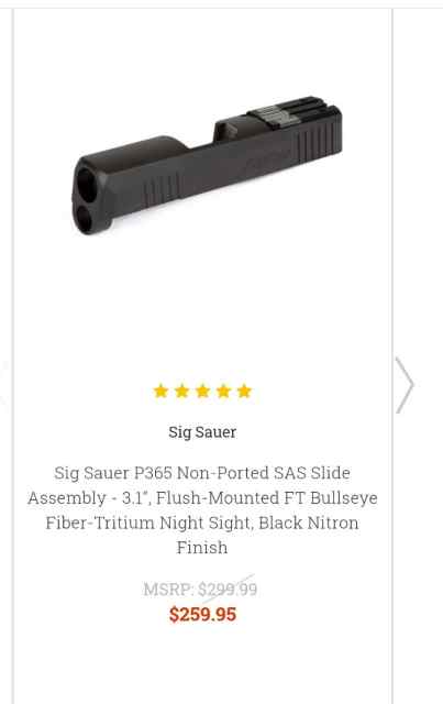 Sig P365 SAS Slide for sale Georgetown