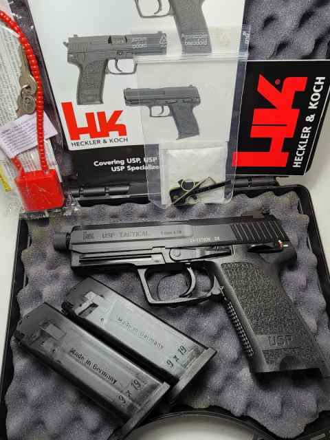 HK USP9 Tactical V1 9mm 4.86&quot; TB/NS (New/Unfired)