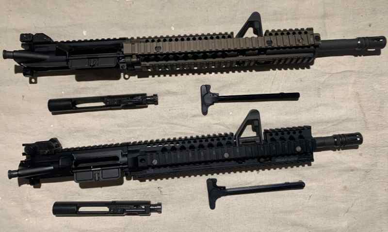 Complete 223/556 Quad uppers Daniel Defense rails