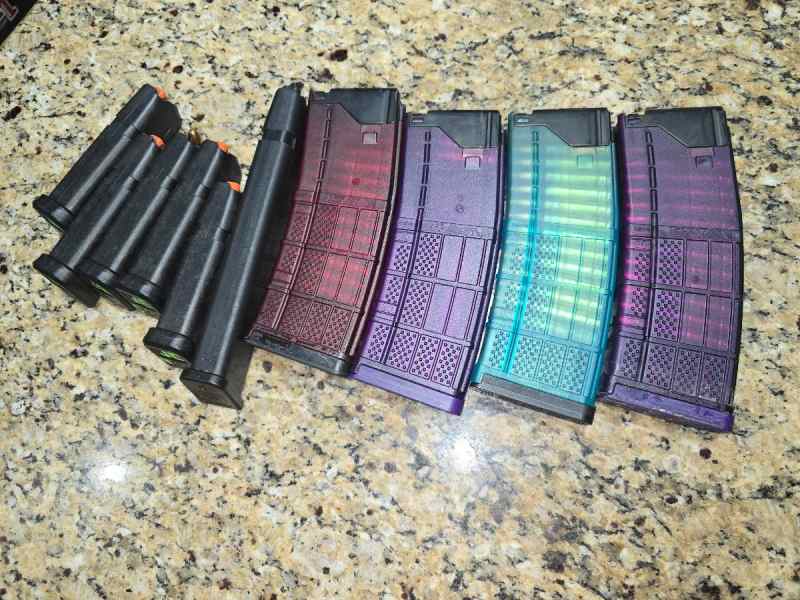 Lot of colored lancer mags and G19 PMAGS $10 each