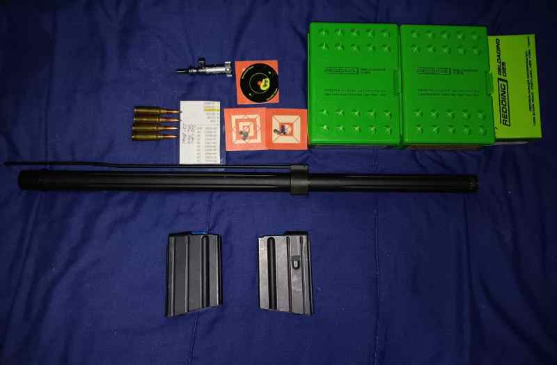 LONG AR15 BARREL KIT WITH DIES AND AMMO