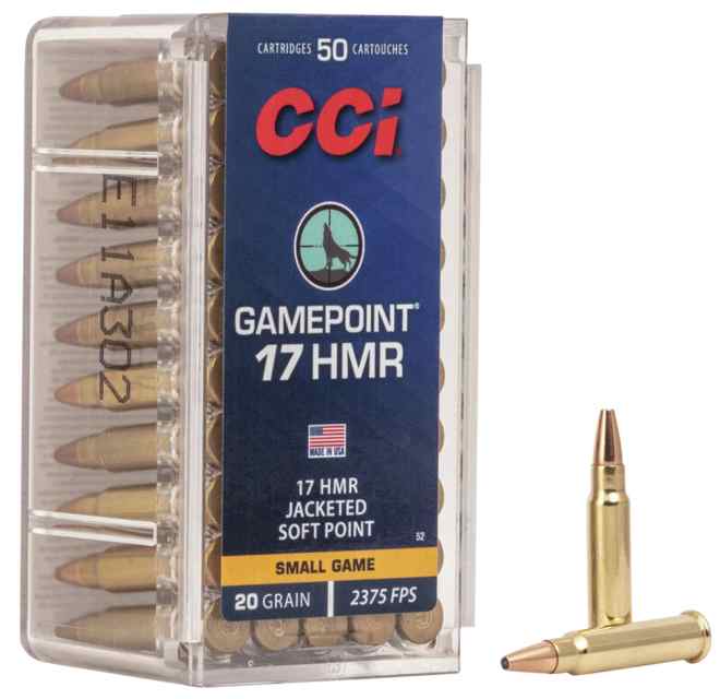 CCI 17HMR GAMEPOINT 20GR JSP 50RD BOX