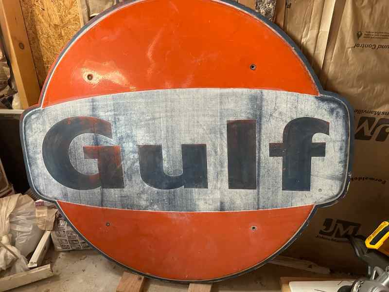 wts/wtt  Large GULF sign...original