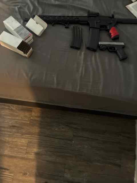 AR15 and smith wesson 9mm