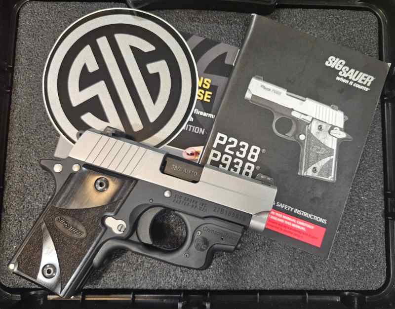 Sig Sauer P238 Blackwood 380 ACP with CT Laser