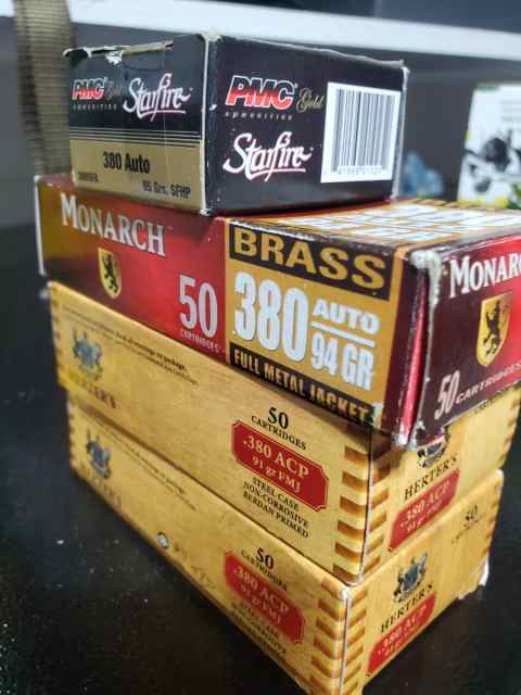 ,,380 ammo, unopened boxes