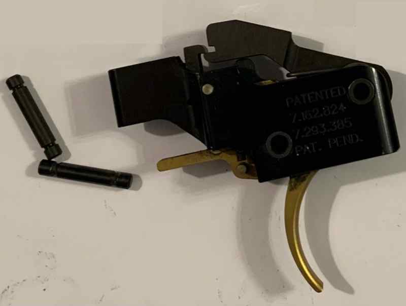 AR Black/Gold Adjustable - Drop In Trigger